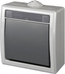 One way switch, surface mounted IP55, grey 1201-10 | 5901130487691