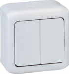 2 gang one-way switch Forix - surface mounting - 10 AX - 250 V - white 782362 | 3245067823620