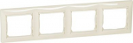 PLAQUE 4 POSTES HORIZ. IVOIRE 774354 | 3245067743546