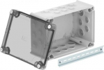 Instalācijas kārba ar pacelto caurspīdīgu vāku 285x201x139, PP/PC, gai&scaron;i pelēks, 7035 2007758 | 4012195985976