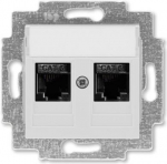 Double data socket outlet, RJ45 cat.6 + RJ45 cat.6 2CHH296118A6016 | 8592624111542