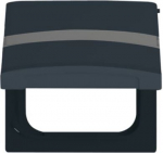 Intermediate Ring with labelling field with Hinged Lid Cover plates Busch-Duro 2000&reg; SI and Reflex SI anthracite - Allwetter 44 (IP 44) 2CKA001710A1993 | 4011395875100
