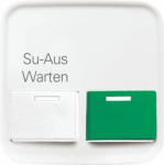 As cover for duty room unit. With green presence button. With white acknowledgement button. As alternative to Ackermann covers 88882 P3 and 88882 P3N. 2CKA001724A4420 | 4011395261217