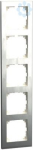M-Pure Decor Frame, 5-gang, Stainle ss steel/aluminium, M-Pure Decor MEG4050-3646 | 4042811180935