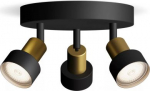 Ceiling/wall spotlight Conduit, GU10, on one plate, 3x5W, IP20, black 929004108401 | 8720169299955