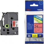 Brother | TZe-451 Laminated Tape | Black On Red | TZe | 8 m | 2.4 cm TZE451 | 4977766686358