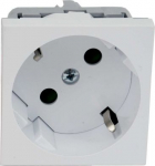 Quadro socket module schuko with screens, white - 10 pcs, carton. Easy assembling. Manufactured for Kopos products QS 45X45 C_HB | 8595568919502