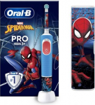 Oral-B | Electric Toothbrush with Travel Case | Vitality PRO Kids Spiderman | Rechargeable | For children | Number of brush heads included 1 | Number of teeth brushing modes 2 | Blue D103 VITALITY PRO SP | 8006540773567