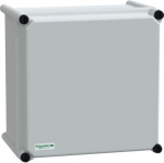 PLS box, polyester rear, opaque PC cover IP66 27x27x18cm NSYPLSC2727G | 3606480777103