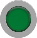 Head for pilot light, Harmony XB4, flush mounted, green, 30mm, with plain lens, universal LED ZB4FV033 | 3606489582548