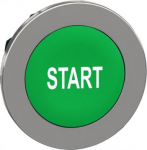 Flush mounted push button head, Harmony XB4, metal, green, 30mm, spring return, marked START ZB4FA333 | 3606489580971