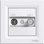 Outlet TV+SAT 8dB with frame white Asfora EPH3400321 | 3606480526589