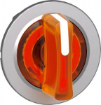 Head for illuminated selector switch, Harmony XB4, metal, orange handle, flush mounted, 30mm, univer ZB4FK1353 | 3606489582111