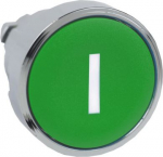 Head for non illuminated push button, Harmony XB4, metal, flush, green, 22mm, spring return, marked ZB4BA331 | 3389110887518