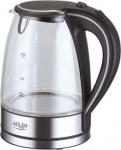Electric Kettle Standard, 2000 W, 1.7 L, Glass, Stainless steel/Black AD 1225 | 5908256832749