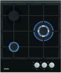 Simfer Hob H4.305.HGSSP Gas on glass, Number of burners/cooking zones 3, Rotary knobs, Black, 45 cm H4.305.HGSSP | 8699272096150