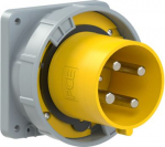 CEE-flanged plug 4x125A (3P+PE) 4h IP67 POWER TWIST yellow 644-4 | 9003399718397