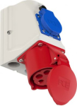 Wall socket outlet 5x32A (3P+N+PE) + safety socket 6h IP44 COMBO 9225-6FV | 9003399094996