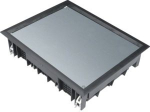 cover lid E09 rectangular for 9 devices for flooring 12 mm deep black VDE09129005 | 4012002247570