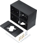 pedestal box with 8 installation fields, Polyamid, deep black GBZ89005 | 4012002246801