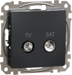 End-of-line TV / SAT socket 4dB , anthracite Sedna Design SDD114471S | 3606481467348