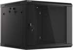 Lanberg | Rack cabinet 19" wall-mount 9U/600x600 (flat pack) V2 | WF01-6609-10B | Black WF01-6609-10B | 5901969403114