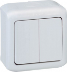 2 gang two-way switch Forix - surface mounting - 10 AX - 250 V - white 782361 | 3245067823613