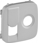 Cover plate Valena Allure - TV socket 0-2400 MHz + RJ 45 Cat. 6 UTP - aluminium 754837 | 3414970480347