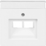 Cover plate with labelling field UAE/IAE (ISDN) 2 gang studio white matt - Platform 63 2CKA001710A3888 | 4011395127094