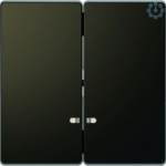 Rocker 2-gang with indicator window , mocca metallic, System Design MEG3420-6052 | 4042811195816