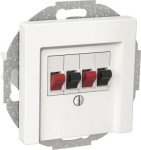 Loudspeaker socket-outlet, Exxact, with ring support, white WDE002915 | 3606480206931