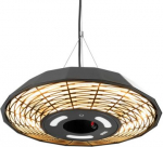 TunaBone electric ceiling infrared patio heater, 2000W, number of power levels 1, suitable for rooms up to 20m&sup2;, black, IP45 TB2068C-01 | 4770070882351