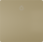 Rocker switch with symbols IO, 2-pole, 3-pole, 68x68mm, malt gold, DELTA style 5TG7141-0MG20 | 4047624274215