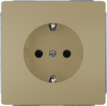 Socket outlet, w. earth, w. child protection, 68х68мм, 10/16A 250V, malt gold, DELTA style 5UB1855-0MG01 | 4047624274437