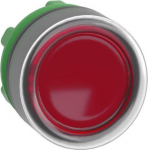 Red flush illuminated pushbutton head &Oslash;22 spring return for integral LED. range of product: Harmony XB5 - device short name: ZB5 - product compatibility: integral LED - mounting diameter: 22 mm - operator additional information: clear boot - addition ...