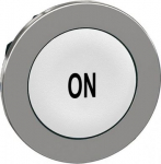 Head for illuminated push button, Harmony XB4, metal, white flush, 30mm, spring return, black marked ZB4FA141 | 3606489580834