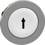 Flush mounted push button head, Harmony XB4, metal, white, 30mm, spring return, marked UP ARROW ZB4FA334 | 3606489580988