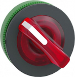 Head for illuminated selector switch, Harmony XB5, plastic, red handle, universal LED, 2 positions, ZB5FK1443 | 3606481340320