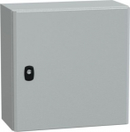 Wall mounted steel enclosure, PanelSeT S3D, plain door, with mounting plate, 400x400x200mm, IP66, IK NSYS3D4420P | 3606480159565