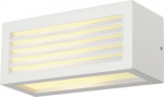 BOX-L E27 wall light, square, white, E27, max. 18W, IP44 232491 | 4024163129367