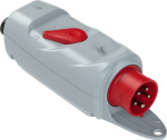 CEE-motor protection plug (PKZM0) 5x32A (3P+N+PE) 6h (10-16A) IP44 with holder grey/red 53015160 | 9003399112553