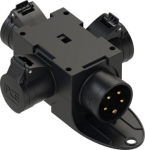 Distribution box 3x16/3 GS16/5 IP44, black 9430054 | 9003399742170