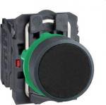 Push button, plastic, flush, black, &Oslash;22, 1NO+1NC, Harmony XB5 XB5AA25 | 3389110842173