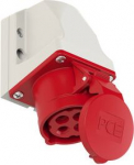 Wall socket outlet 4x16A (3P+PE) 6h IP44 compact red 114-6k | 9003399018534