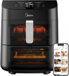 Midea Two Zone Airfryer | MAD1100DADK | Power 1850 W | Capacity 4.4/6.4 L | Rapid Air technology | Black MAD1100DADK | 6936718324920