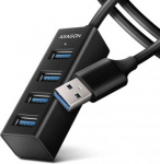 AXAGON Miniature metal four-port USB 3.2 Gen 1 hub | HUE-M1AL HUE-M1AL | 8595247906212