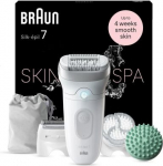 Braun | Epilator | Silk-&eacute;pil SE7-081 | Operating time (max) 40 min | Number of power levels 1 | Wet & Dry | White SE7-081 | 7500435225090