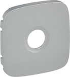 Cover plate Valena Allure - male/F type TV socket - aluminium 754767 | 3414970479686