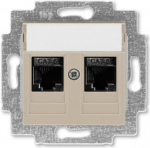 Double data socket outlet, RJ45 cat.6 + RJ45 cat.6 2CHH296118A6018 | 8592624111528