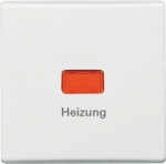Rocker with legend Heizung with Red Calotte for Switch/push button, Single rocker alpine white - Allwetter 44 (IP 44) 2CKA001731A1619 | 4011395870006